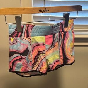 Justice Women's Multicolor Swirl Athletic Shorts